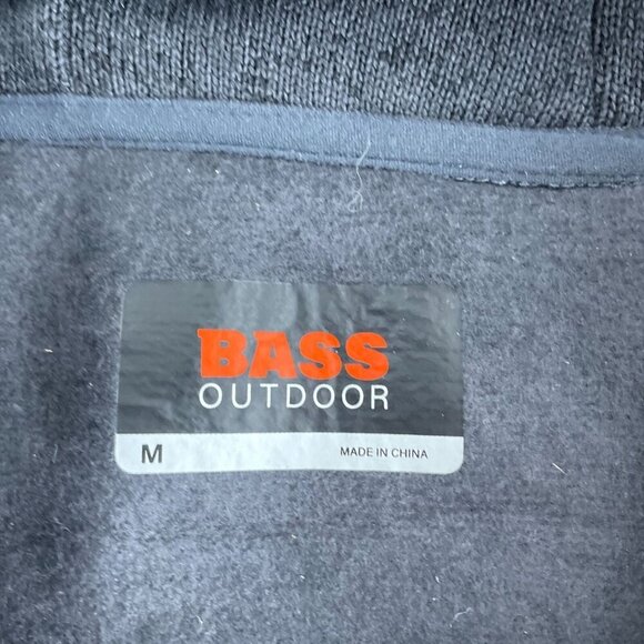 Bass Outdoor Black Beauty Front 1/4 Snap Hoodie M Blend NWT 2053 - Picture 5 of 10